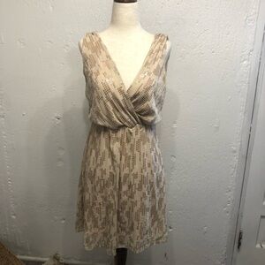 Express Sleeveless Gold Tan Sequin Dress‎ XS